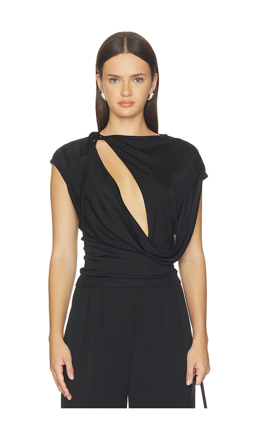Aya Muse Nyra Top in Black. - size L (also in M, S, XS)
