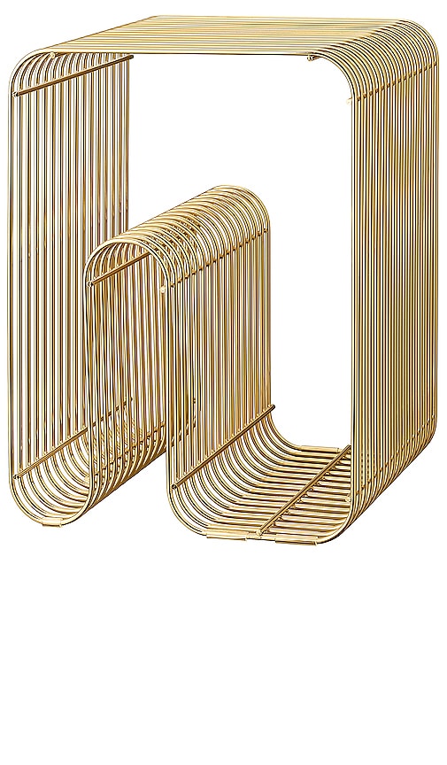 Aytm Curva Stool / Sidetable / Shelf In Metallic Gold