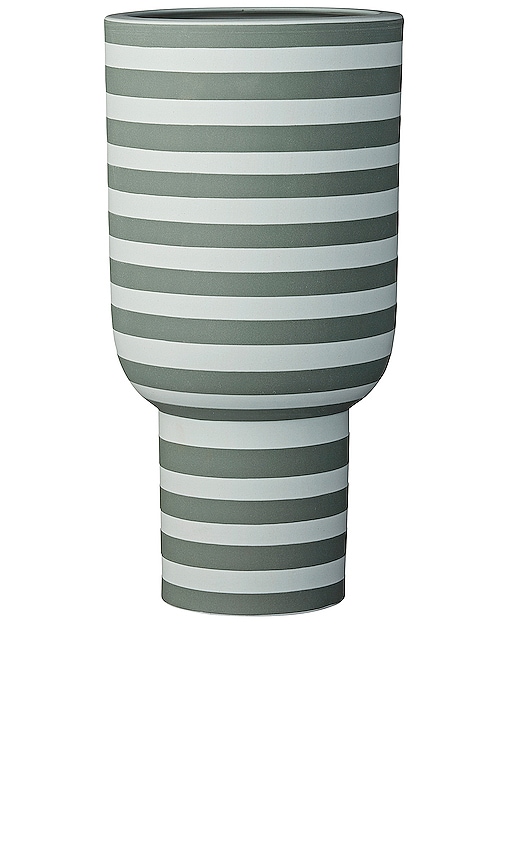 Shop Aytm Varia Tall Vase In Dusty Green & Forest