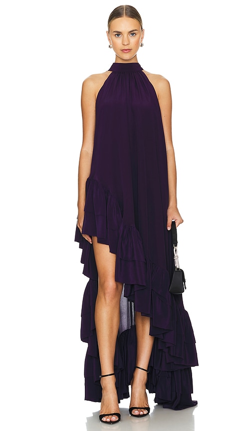 Azeeza Sora Gown in Aubergine