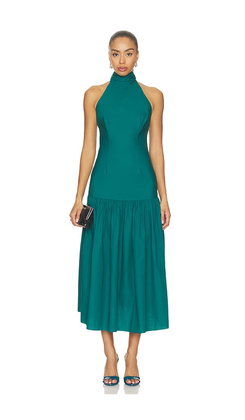 Azeeza Indira Midi Dress in Blue. - size L (also in M, S, XS)