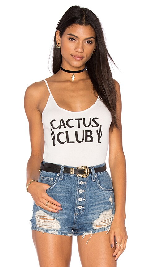 BANDIT BRAND Cactus Club Sissy Tank in White & Black