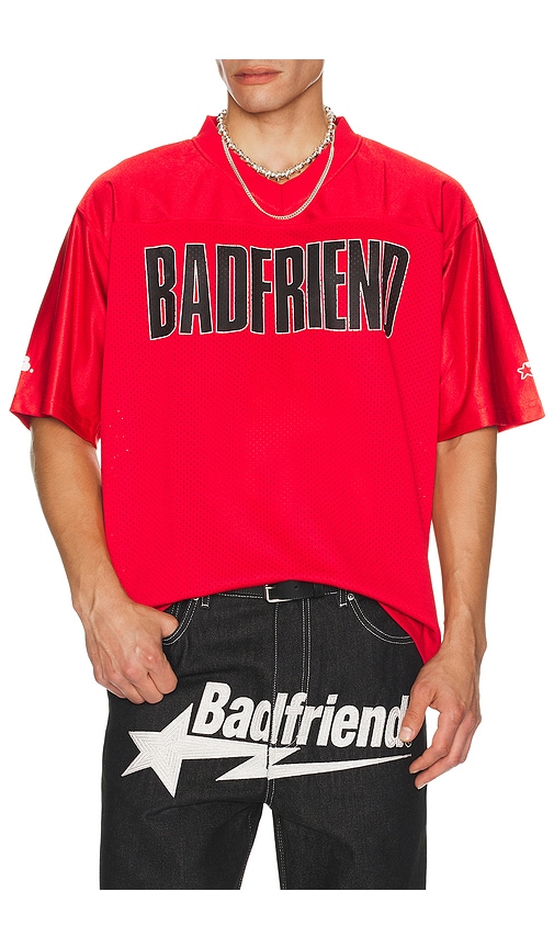  Badfriend Jersey Shirt In Red. Größe S. Also In L, Xl/1x. 