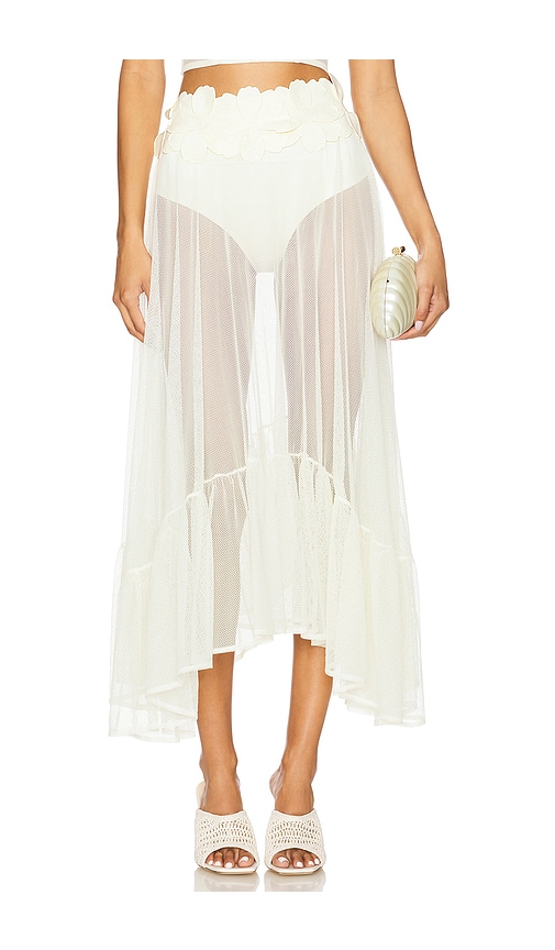 Jardin De Lu Skirt in Cream. - size XL (also in M, S)