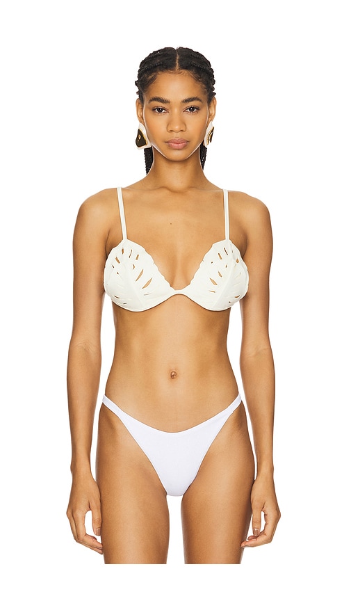Bahia Maria Hojas Bikini Top In White