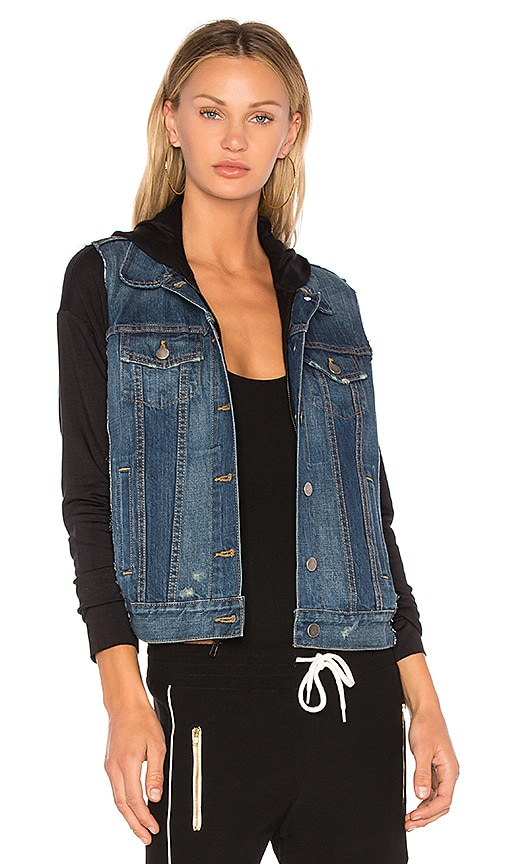 bailey 44 knit jean vest hoodie