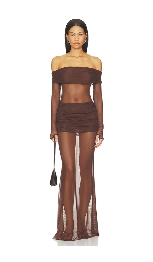 Lena Maxi Dress by Bananhot in Decadent Chocolate