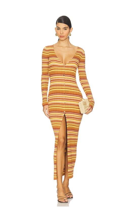 Orange Midi Dress With Sleeves: Formal, Cocktail | REVOLVE