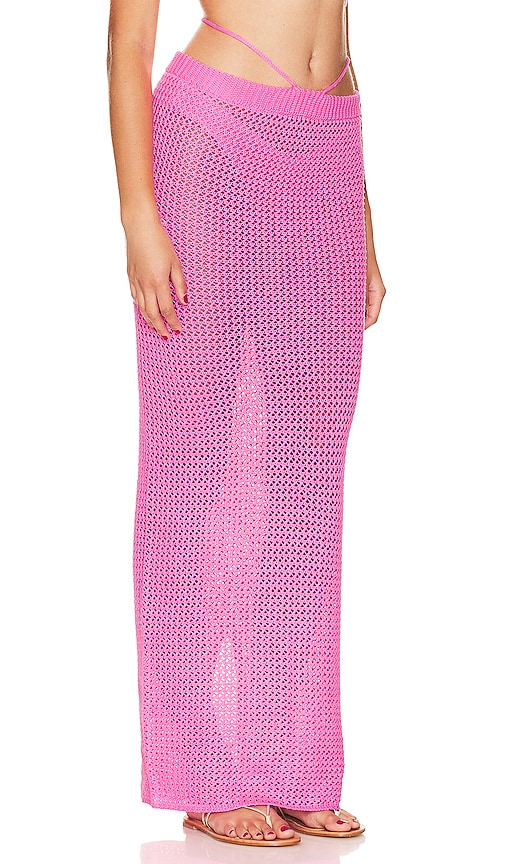 Shop Bananhot Alma Skirt In Hot Pink
