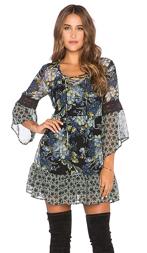 Lace Front Mini Dress