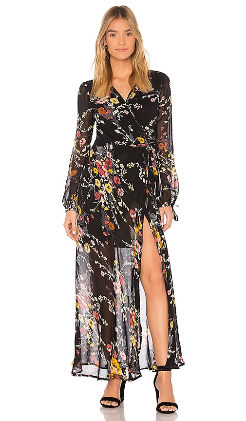 band of gypsies black floral dress