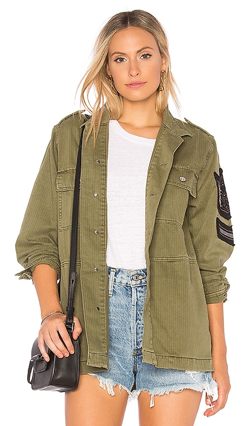 Soutache Patch Military Jacket