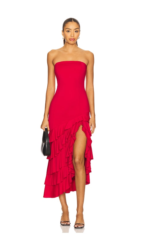 Agastina Strapless Maxi Dress in Red. - size L (also in M, S, XL, XS) - Bardot - Modalova
