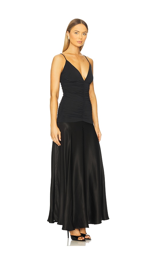 Bardot Lavanda Contrast Maxi Dress In Black