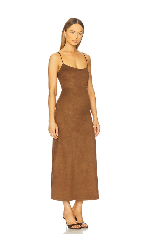 Bardot Nadira Vegan Suede Dress In Brown