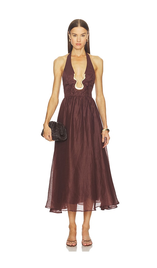 Cavarly Ramie Halter Dress