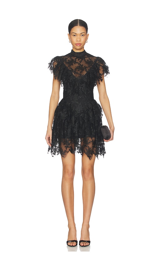 Bardot Tarryn Ruffle Lace Mini Dress