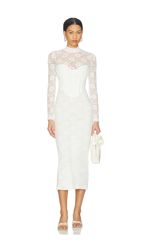 Carmen Lace Corset Midi Dress