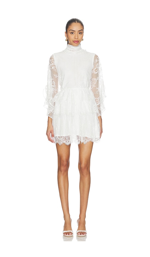 Norah Ruffle Lace Mini Dress