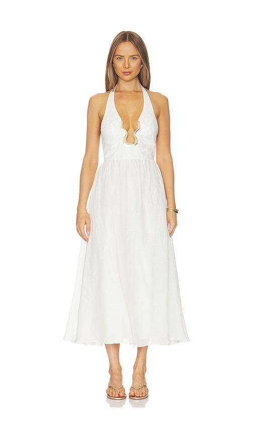 Cavarly Ramie Halter Dress
