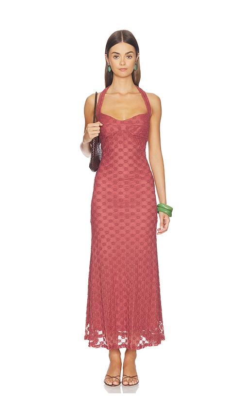 Mariko Halter Neck Midi Dress