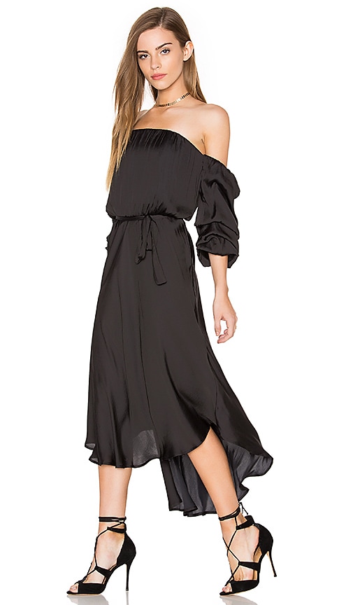 Bardot Caught Sleeve Dress in Black 