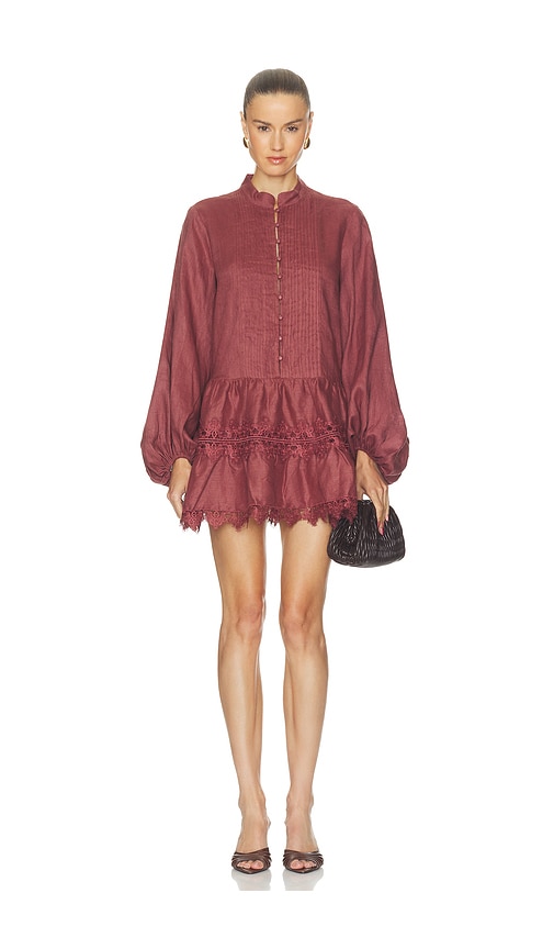 Antonia Lace Trim Mini Dress