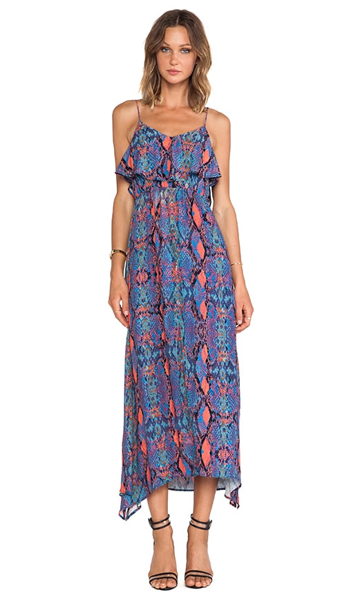 Snake Frill Maxi Dress