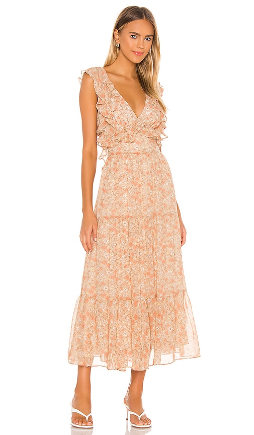 Bardot Simona Floral Dress in Tan Ditsy | REVOLVE