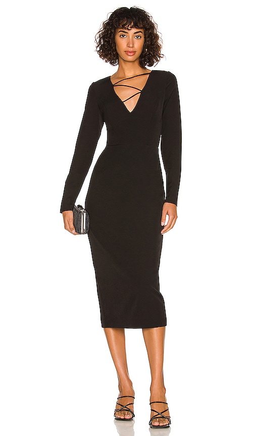 Bardot Marianna Midi Dress in Black | REVOLVE