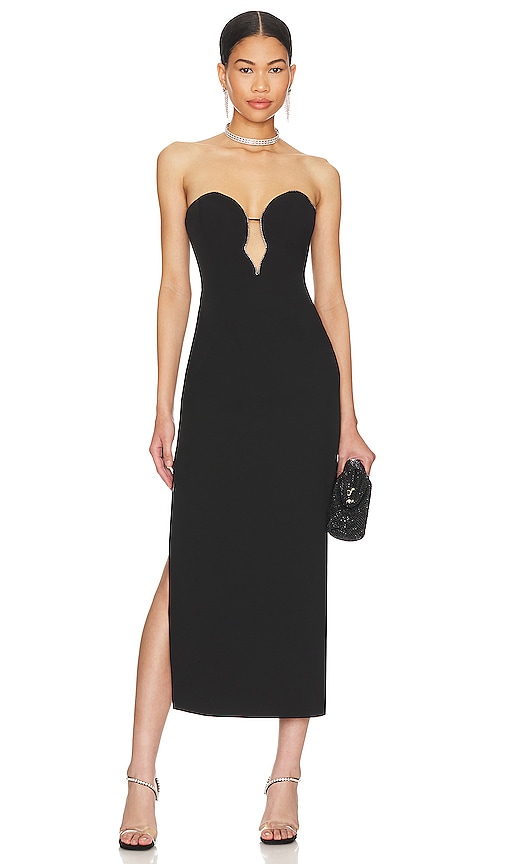 Bardot Lilah Midi Dress in Black | REVOLVE