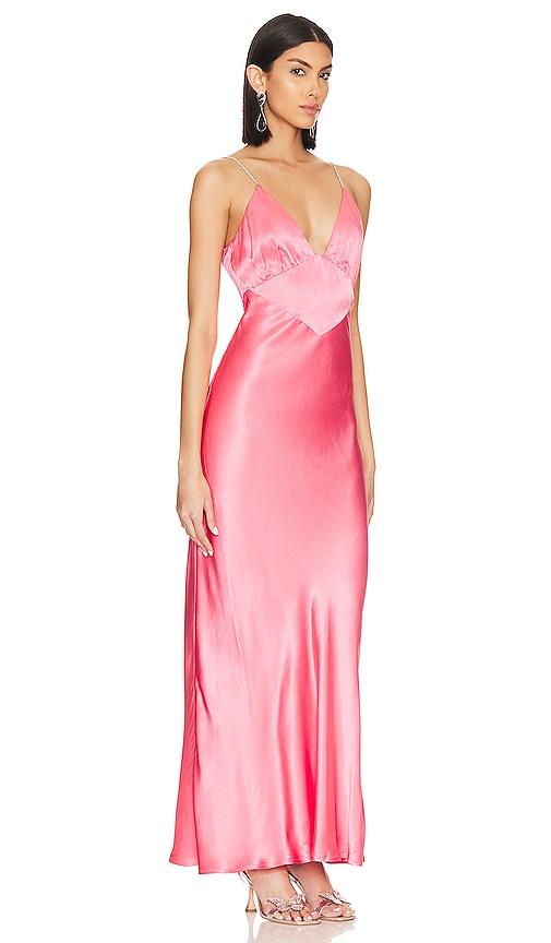 Shop Bardot Capri Diamonte Slip Dress In Pink