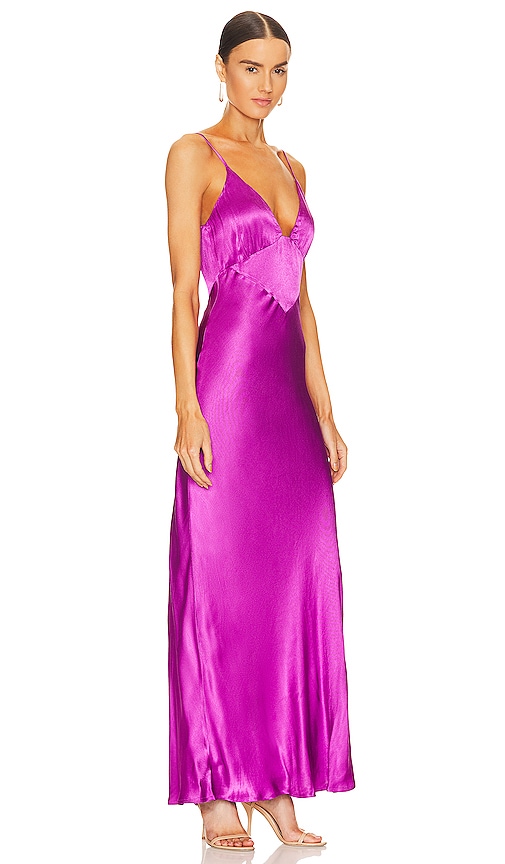 Shop Bardot X Revolve Wintour Midi Slip Dress In Purple Gold