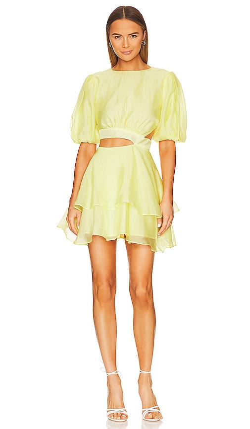 Shop Bardot Enya Organza Mini Dress In Sunshine