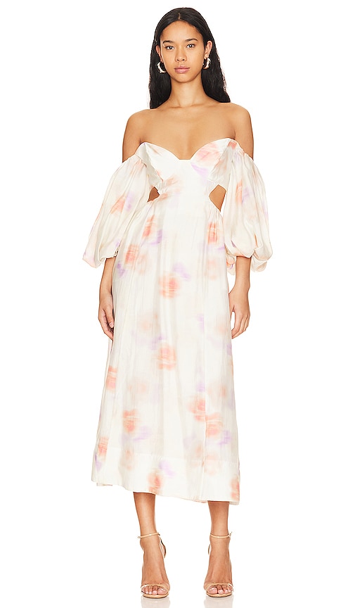 Shop Bardot Lucia Midi Dress In Painterly Floral