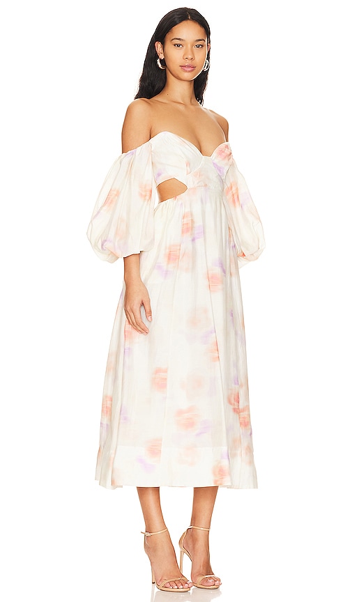 Shop Bardot Lucia Midi Dress In Painterly Floral