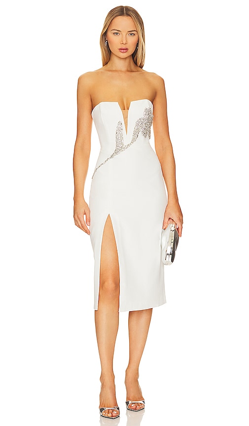 Bardot X Revolve Ambiance Midi Dress In White