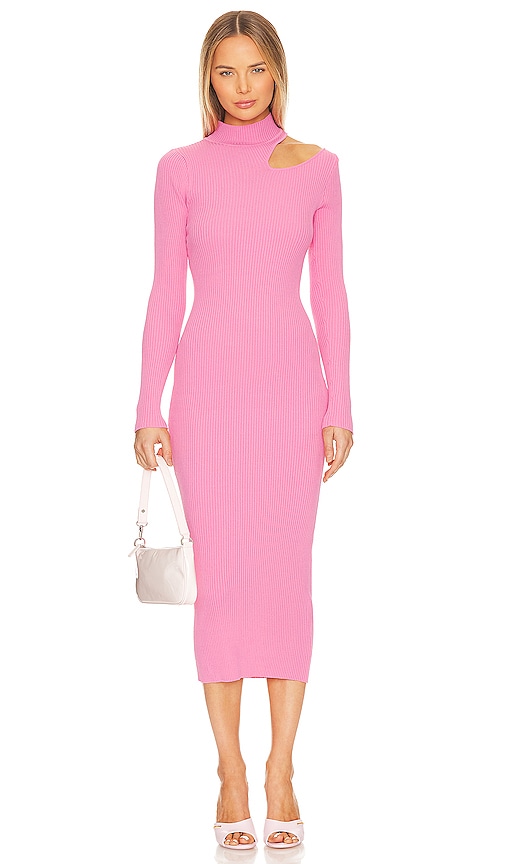 Shop Bardot Ainsley Midi Dress In Candy Pink