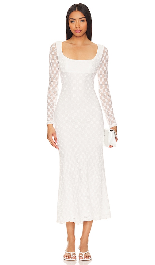 Shop Bardot Adoni Midi Dress In White