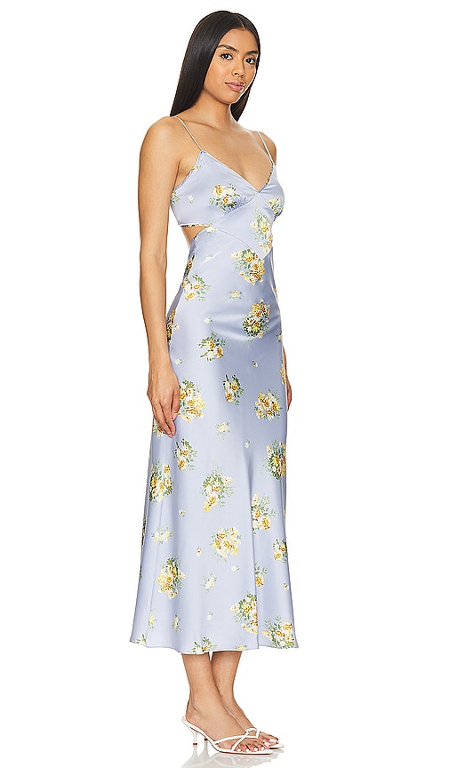 Shop Bardot Malinda Slip Dress In 婴儿蓝花卉