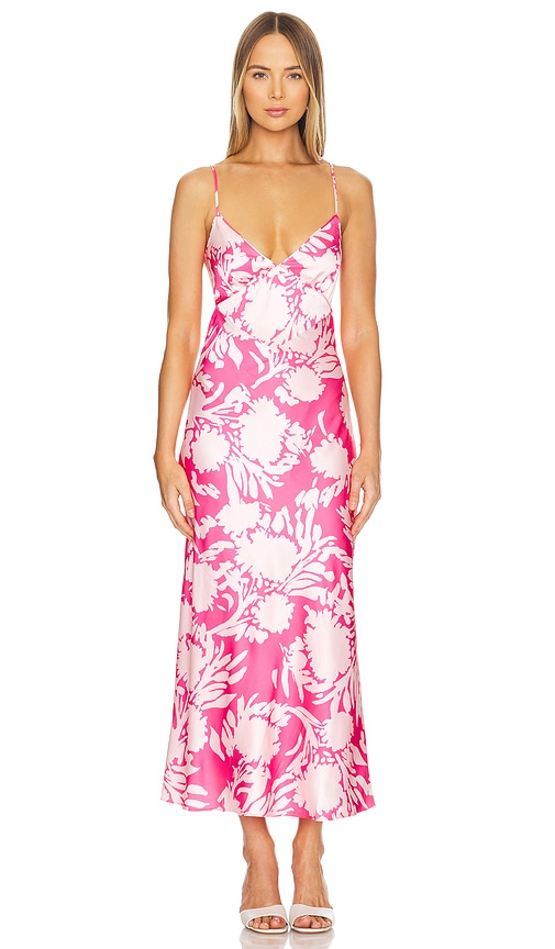 Shop Bardot Malinda Slip Dress In Pink Abstract