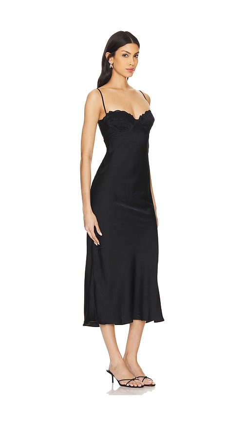 Shop Bardot Sabina Midi Dress In 黑色