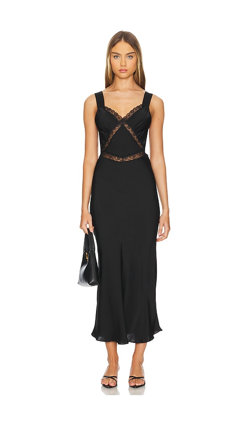 Shop Bardot Emory Lace Slip Dress In Black