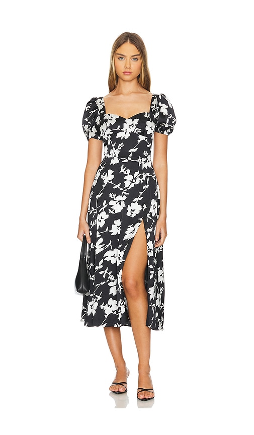 Shop Bardot Gillian Midi Dress In Black