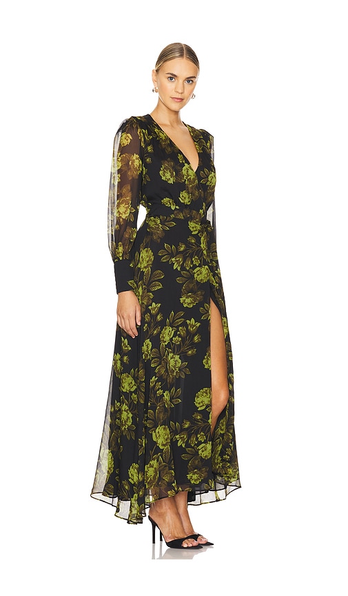 Shop Bardot Lucianna Maxi Wrap Dress In Army