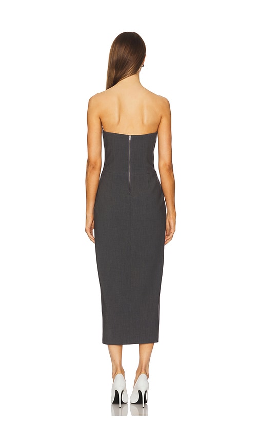  Bardot Schulterfreies Midikleid Nikki In Charcoal. Größe 4. Also In 6, 10. 