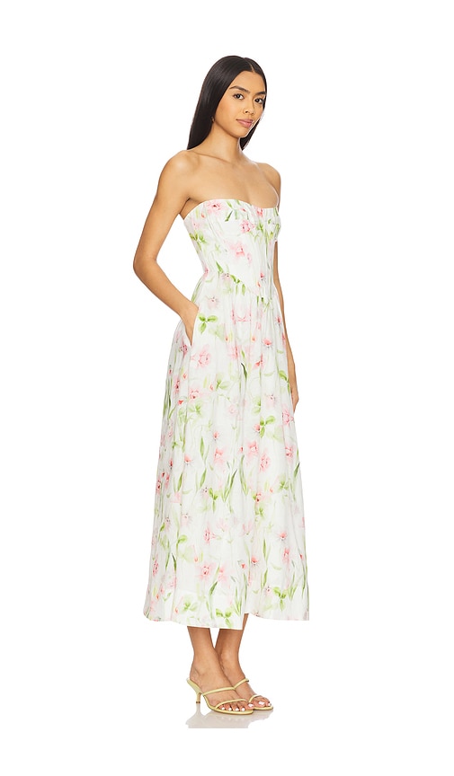 BARDOT LOLA CORSET MIDI DRESS