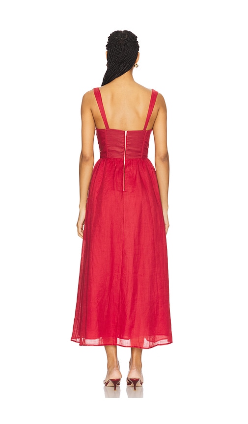  Bardot Midi-kleid Esra In Red. Größe 2. Also In 6, 8. 