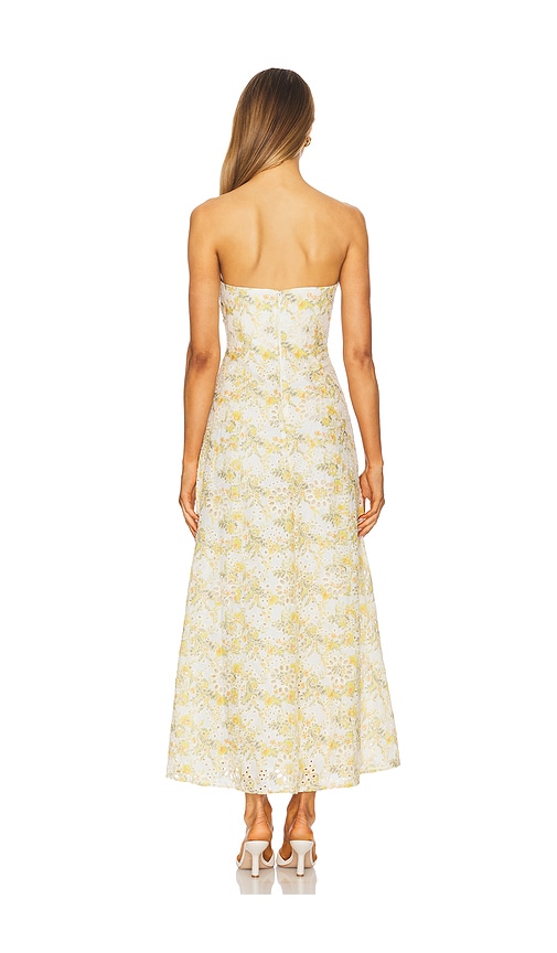  Bardot Maxikleid Lora Broderie In Yellow. Größe 10. Also In 12. 