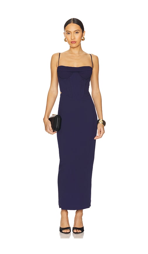 x REVOLVE Martini Midi Dress in Navy. - size 6 (also in 10, 12, 2, 4, 8)